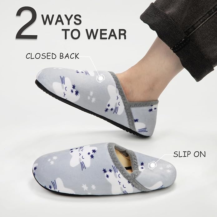 ATHMILE House Slippers for Women Men Indoor Barefoot Slippers Socks Furry Slip on House Shoes Cozy Comfy Slippers for Home Bedroom Travel Yoga