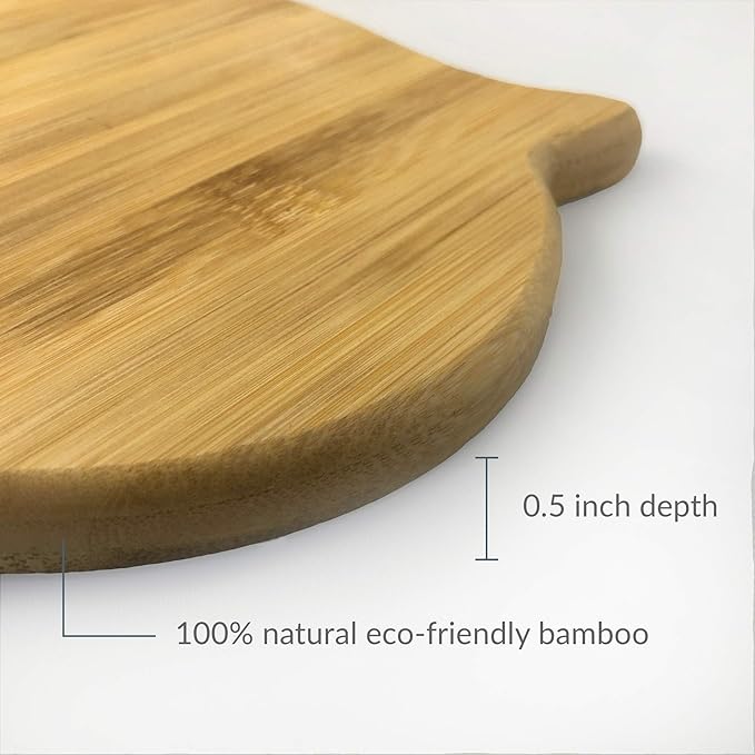 4572, Bamboo Cat Shape Food Plate for Snacks Appetizer Fruit Vegetable | Food Platter | Picnic Kitchen Party | Eco-Friendly Plates, 7"x6.5", Cat Face Shape, 10 Pack