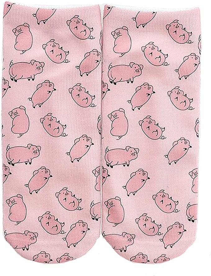 Benefeet Sox Womens Girls Funny Crazy Ankle Socks - Fun Novelty 3D Print Pattern Silly Cute Animal Food