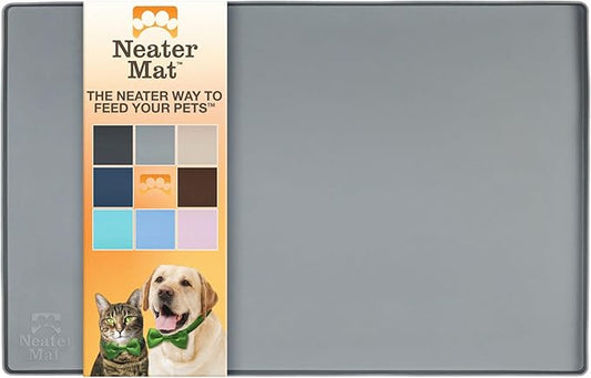 Neater Pet Brands Neater Mat Pet Mats for Food and Water, Dog Bowl Mat Waterproof Silicone, Pet Mat for Dog or Cat, Dog Food Mats for Floors Waterproof, Dog Water Mat & Dog Food Mat with Raised Edge