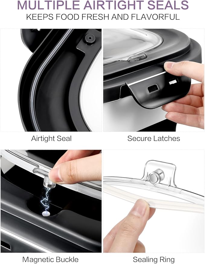 ANVS 20Lbs Dog Food Storage Container Collapsible Dog Food Container with Airtight Lids,Wheels, Scoop and 2.5L Small Pet Food Storage Container Dry Food For Dog, Cat and Other Pet Food (Black)