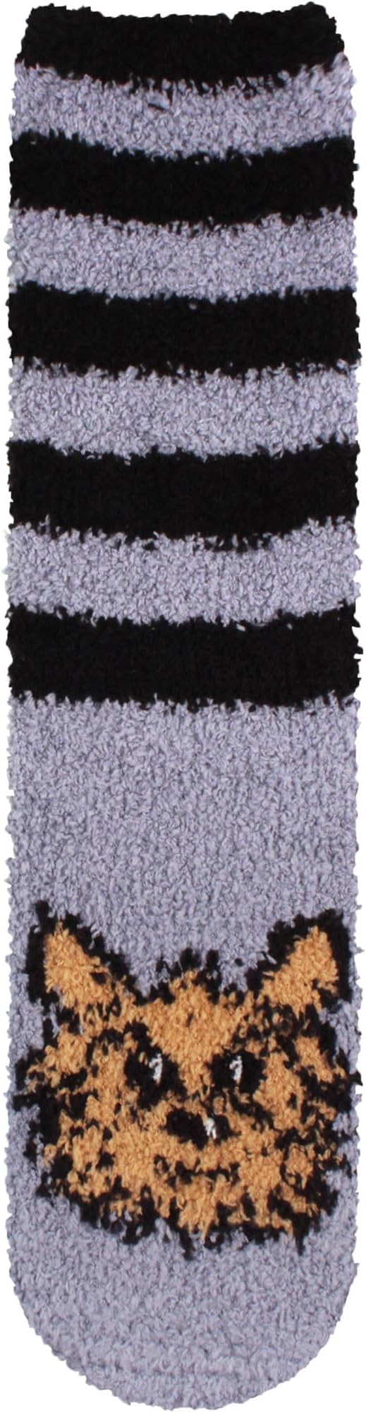 BambooMN Women's Super Soft Cute Fuzzy Cozy Warm Animal Face Indoor Outdoor Cabin Crew Home Socks