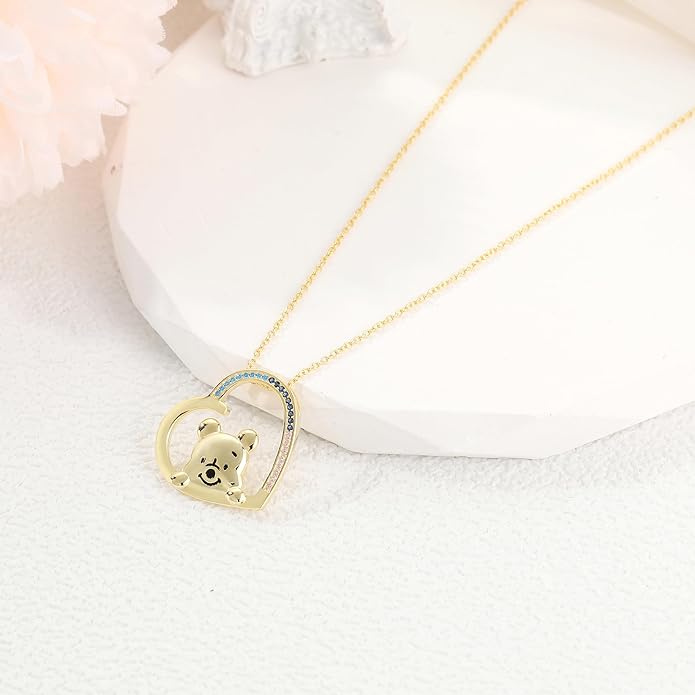 Highland Cow Hummingbird Necklace for Women 925 Sterling Silver Cute Animal Jewelry Gift for Mother Daughter Grandma Nana Sister