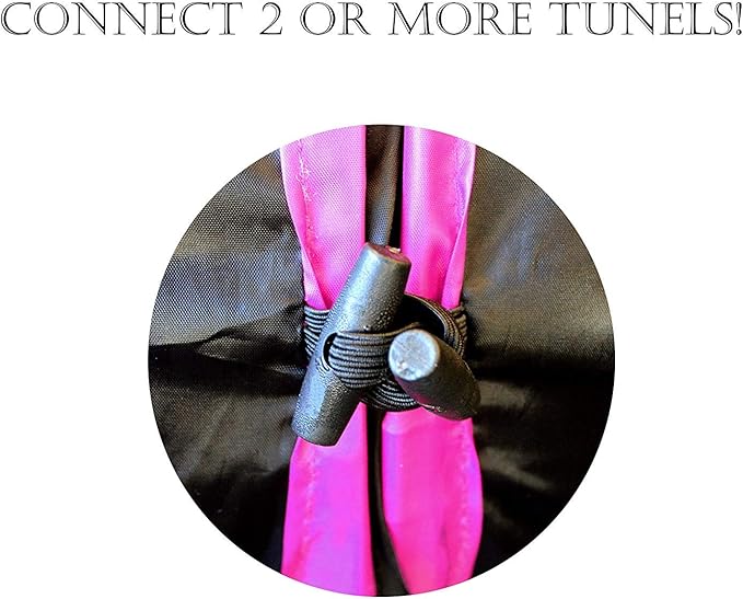 Purrfect Feline - 4 Way Cat Tunnel and Crinkle Cat Toy - Interactive Cat Toy with Cat Ball - Cat Supplies for Indoor Cats - Suitable for Ferrets, Rabbits or Small Dogs - Pink - L