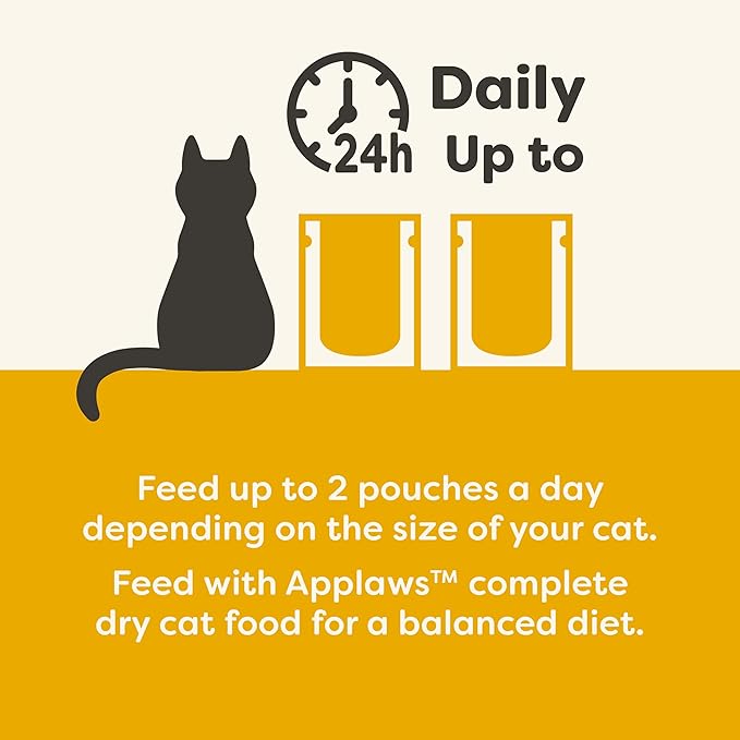 Applaws Natural Wet Cat Food in Gravy, Limited Ingredient Wet Cat Food Pouches, No Additives, Made with Natural Ingredients, Chicken Breast & Duck in Gravy (12 x 2.47oz Pouches)