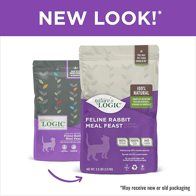 Nature's Logic Feline Rabbit Meal Feast, 3.3Lb