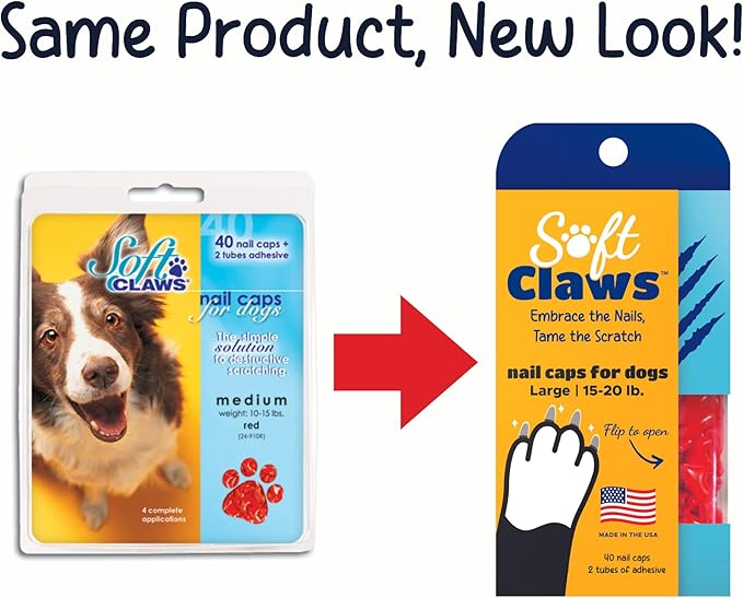 Canine Soft Claws Dog Nail Caps Take Home Kit, Large, Blue