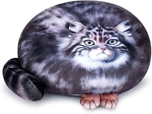 Achwishap Cat Plush,Soft Cat Stuffed Animals,Kawaii Steppe Cat Plush Toys,Cute Plushies Cat Body Pillow,Kitten Stuffed Animal Hugging Pillows Plushies Gifts for Kids Adults Birthday(Steppe Cat,18”)