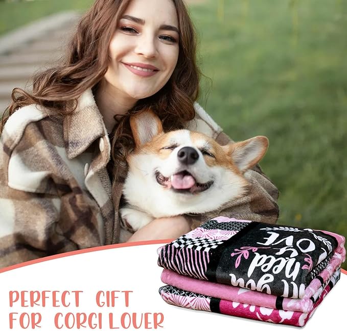 Corgi Mom Blanket for Dog Lovers Women Best Corgi Mom Ever 50”x60” Soft Throw Blanket Christmas Dog Themed Gifts for Girls