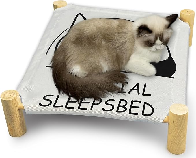 Cozy Official Sleepsbed Cat Beds, Wooden Hammock Bed for Indoor Cats, All Seasons Comfort, Cat Bed Also Suitable for Small Dogs, Pet Beds