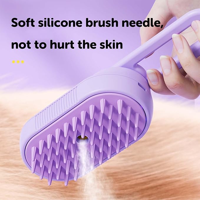 Cat Steam Brush for Shedding, Steam Brush for Indoor Cats, Water Brush, Cat Spray Mist Massaging Brush, Pet Hair Removal Brush, Suitable for Cats, Dogs and Rabbits, Cat Cleaning Brush