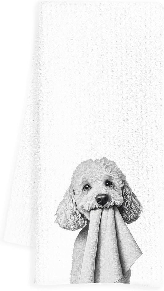 Poodle Hand Towels for Bathroom, Dog Bathroom Hand Towels, Poodle Dog Bathroom Decor, Funny Hand Towels, Poodle Gifts for Women, Standard Poodle Gifts, 16x24 Inch