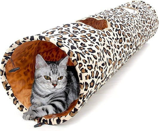 PAWZ Road Cat Toys Collapsible Tunnel Dog Tube for Fat Cat,Rabbits,Dogs Length 51" Diameter 12"