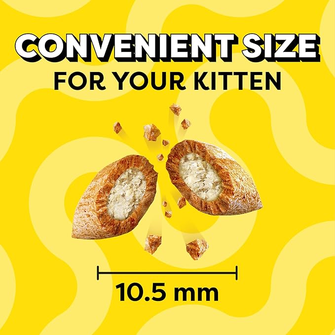 Temptations Kitten Crunchy and Soft Treats Chicken and Dairy Flavor, 6.3 oz. Pouch, (Pack of 10)
