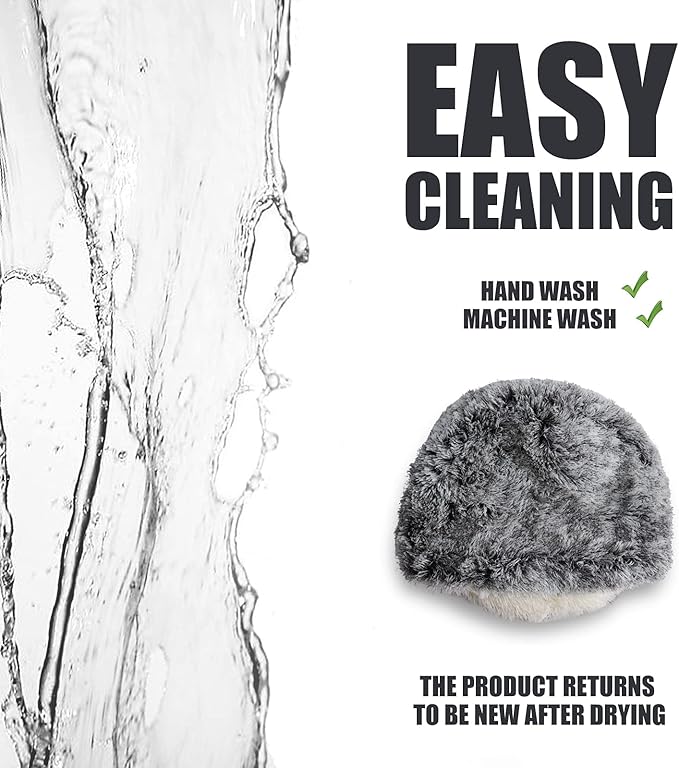 ShinHye Cat Bed Round Plush Fluffy Hooded Cat Bed Cave, Cozy for Indoor Cats or Small Dog beds, Soothing Pet Beds Dog Cave Bed - Waterproof Bottom Washable, (26×26inch, Grey)