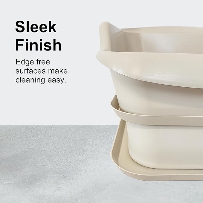 2-Pack Mr. Catman Cat Sifting Litter Box for Pine Pellets with Sifter Pan & Extra-Large 7-Day Waste Storage Tray, Sifting Cat Litter Box -Sturdy & Non-Stick, Easy Clean, Odor Control, Anti-Leakage