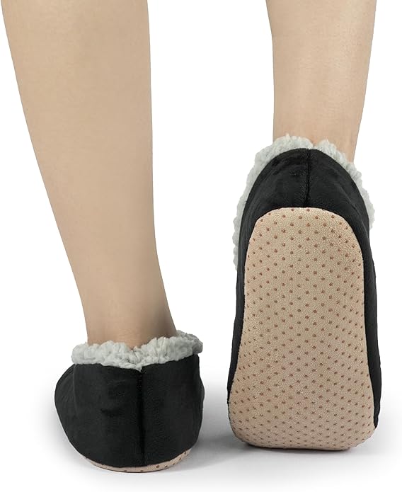 BenSorts Fuzzy Slipper Socks for Women Funny House Slippers with Grips