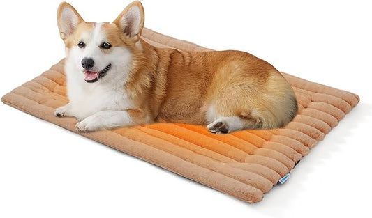 Luxury Soft Self Warming Cat Bed, Thermal Warm Medium Dog Pad for Indoor & Outdoor, Washable Pet Mat with Non-Slip Bottom (Brown)