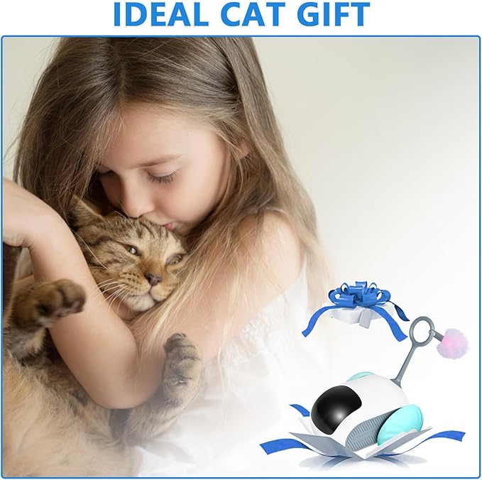 Interactive Cat Toys for Indoor Cats, Remote Control Smart Cat Toy, Automatic Mobile Car Toy, USB Rechargeable Cat Mouse Toys, Moving Cat Toy