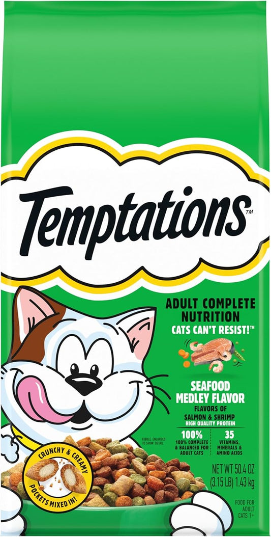 GYCO Seafood Medley Flavor Dry Cat Food, 3.15 Lb Bag - Made with Protein That Helps Support Strong and Healthy Muscles.