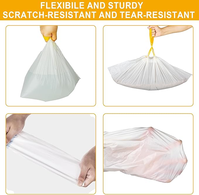 60 Count Cat Litter Box Liners Bags For Litter Robot 4 and 3, 26.5" X 16.7" Drawstring Litter Robot Liners Bags For Self-Cleaning Litter Box,Thick And Heavy Duty Litter Robot Waste Bags