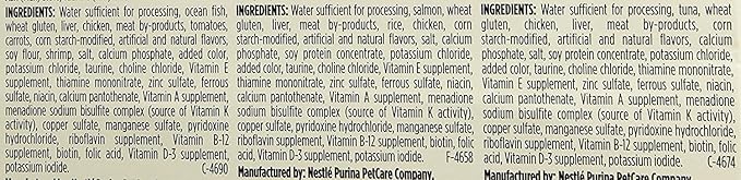 Purina Pro Plan High Protein Wet Cat Food Variety Pack, Complete Essentials Seafood Favorites - (2 Packs of 12) 3 oz. Cans