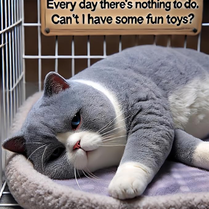 Cat Tower with Track Ball and Feather, Interactive Cat Toy for Indoor Adult Cats(Orange)