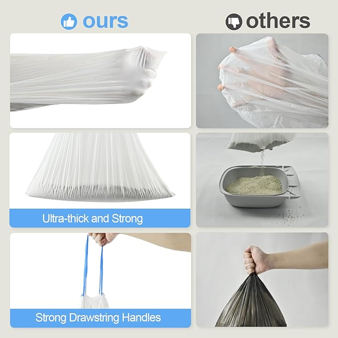 Automatic Cat Litter Box Self Cleaning Waste Bag 50PCS A2