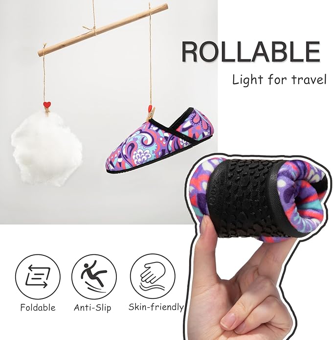 ATHMILE House Slippers for Women Men Indoor Barefoot Slippers Socks Furry Slip on House Shoes Cozy Comfy Slippers for Home Bedroom Travel Yoga