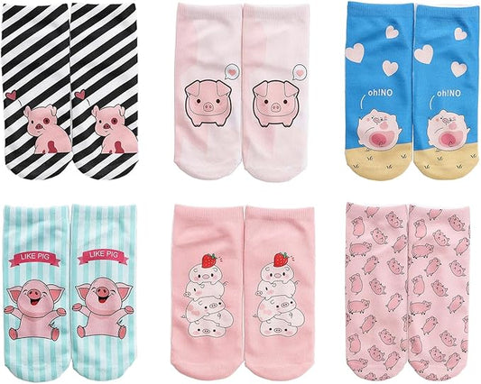 Benefeet Sox Womens Girls Funny Crazy Ankle Socks - Fun Novelty 3D Print Pattern Silly Cute Animal Food