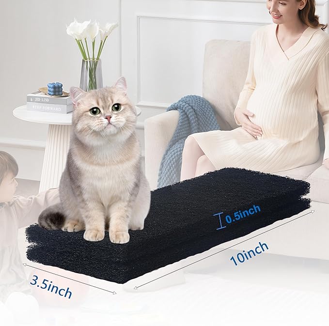 8 Pack Carbon Filters Compatible with Litter Robot 3 Replacement Filters for Absorbing Odors Control Damp from Pets and Keep Home Fresh