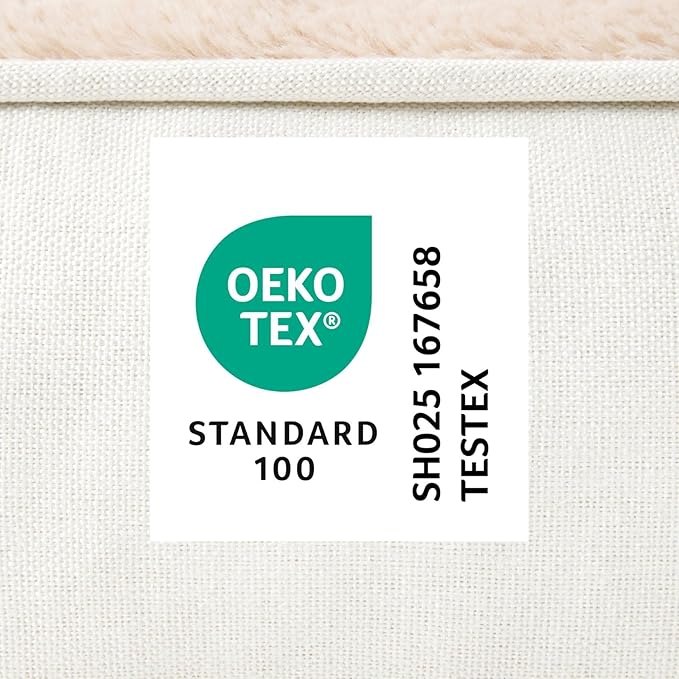 TOWN & COUNTRY EVERYDAY CuddleTown Comfy Solid Bolster Sofa Pet Bed, Supportive & Calming Egg Crate Foam, Water Repellent, Non-Slip Bottom, Machine Washable Cover, Cream, Large 35"x25"x8"