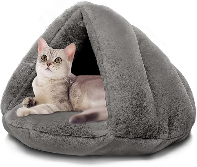Cat Bed Cat Cave Self-Warming Cat Sleeping Bed Winter Soft Pet Bed Cozy Sleeping Cuddle for Indoor Cats Rabbit