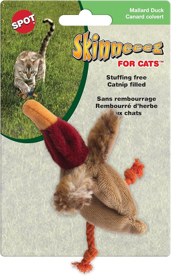 Skinneeez Duck Cat Toy, 3" Assorted Sold Individually