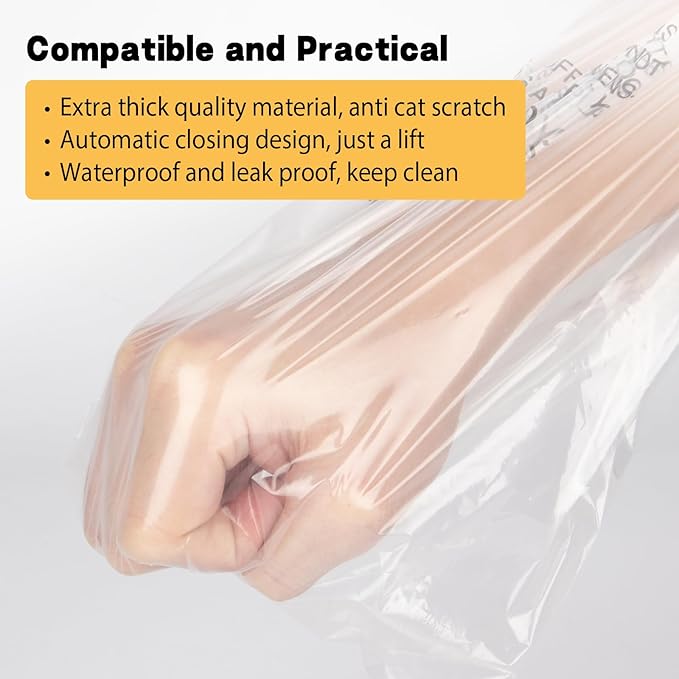 100 Count Waste Litter Robot Bags,Cat Litter Box Liner Bags Compatible with Litter Bag Robot 3 4 Waste Bags,9-11 Gallons,Cat Litter Automatic robot Liner Bags