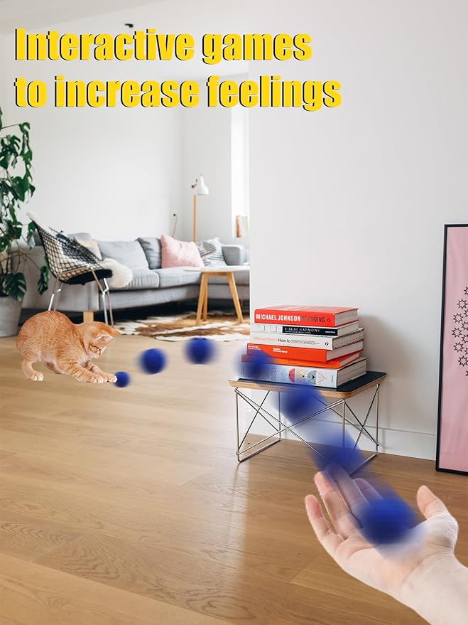 Interactive Cat Toys Variety Pack 20-Piece Cat Enrichment Toys for All Ages Spring Toys Bell Balls & Plush Toys to Stimulate Bored Indoor Cats