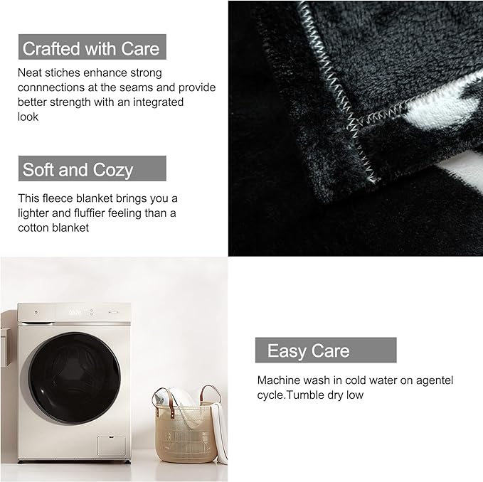 Cute Cat Blanket, Warm and Plush Throw, Great Gifts for Adults Kids and Women, 60x80 Inches