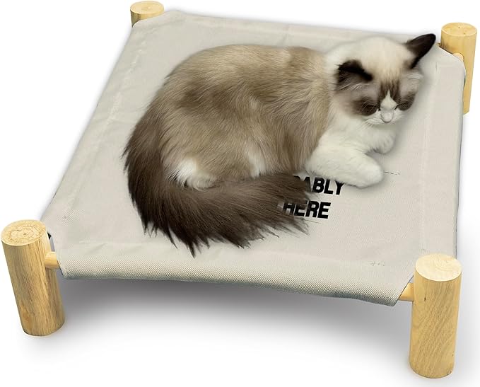 There's Probably Cat Hair in Here Cat Beds, Wooden Cat Beds for Indoor Cats, Small Animal Beds for All Seasons for All Seasons, Pet Beds, Elevated Cat Bed, Cat Hammock