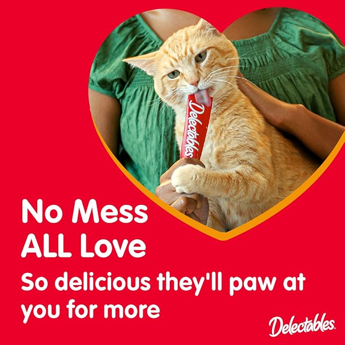 Delectables Squeeze Up Non-Seafood Variety Pack, Creamy Squeezable Puree, Lickable Wet Cat Treats, Grain Free, No Added Fillers, No By-Products, No Added Preservatives, 0.5 Ounces Tube, 54 Tubes Total