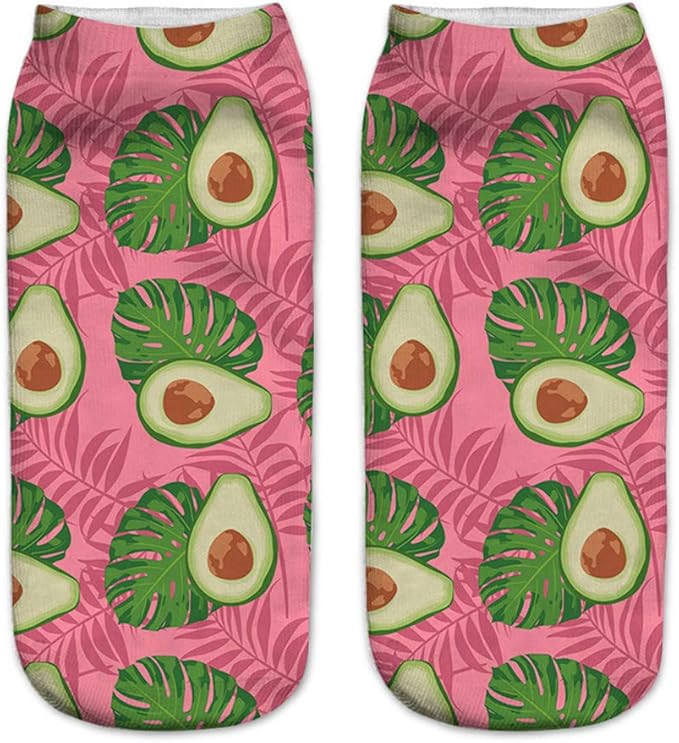 Benefeet Sox Womens Girls Funny Crazy Ankle Socks - Fun Novelty 3D Print Pattern Silly Cute Animal Food