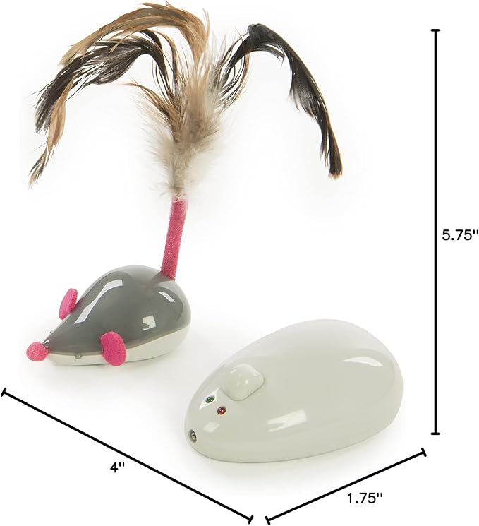 Petlinks Cheese Chaser Electronic Motion Remote Controlled Cat Toy, Battery Powered - Gray/White, One Size