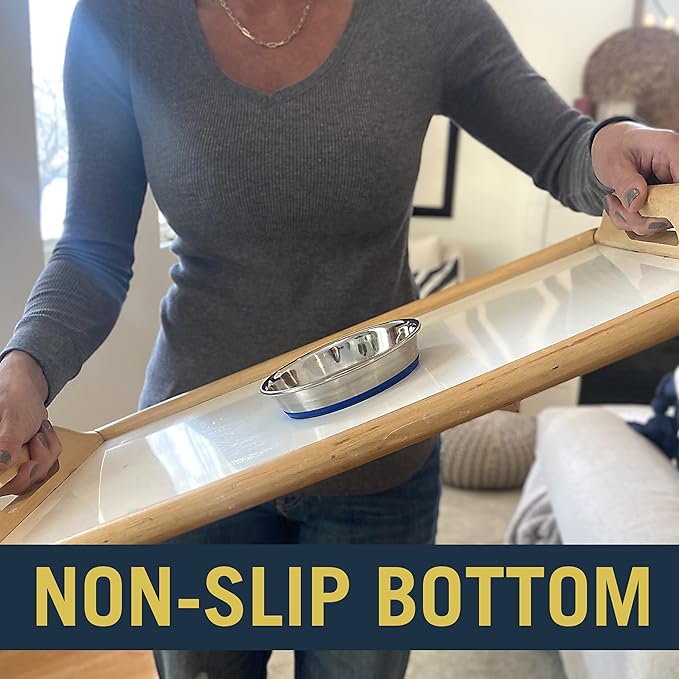 OurPets Durapet Cat Bowl or Dog Bowl (Heavyweight Durable Stainless Steel Cat Food Bowl, Cat Water Bowl, Dog Food Bowl or Dog Water Bowl) [Holds up to 1.75 Cups of Dry Cat Food or Dry Dog Food