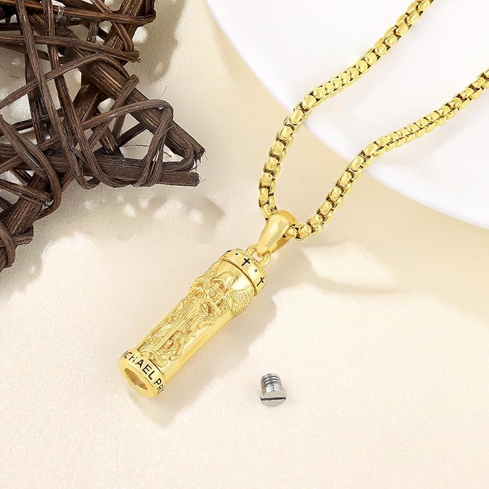 Aniu Cremation Jewelry for Ashes S925 Sterling Silver Urn Necklace Memorial Necklace for Human Ashes of Loved Ones Keepsake Pendant for Men Women