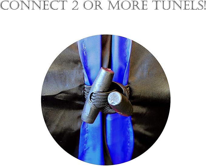 Purrfect Feline - 4 Way Cat Tunnel and Crinkle Cat Toy - Interactive Cat Toy with Cat Ball - Cat Supplies for Indoor Cats - Suitable for Ferrets, Rabbits or Small Dogs - Dark Blue - L