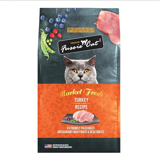 Fussie Cat Market Fresh Turkey Recipe, Dry Cat Food, 10lb Bag