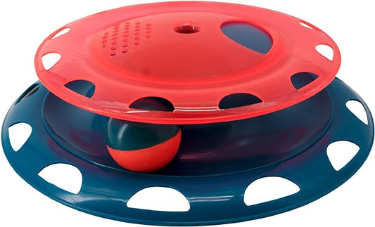 Catstages Catnip Chase Track Red and Blue Interactive Cat Toy, All Breed Sizes