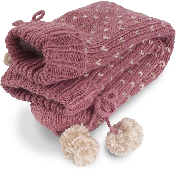 BambooMN Extra Thick Cozy Fuzzy Animal Thermal Cabin Plush Fleece-lined Knitted Crew Socks