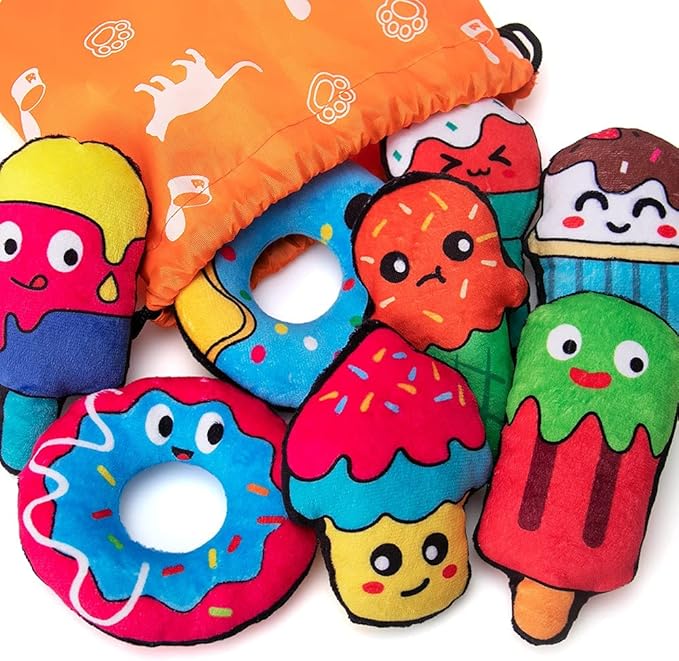 Catnip Toys for Indoor Cats, Natural Catnip Cat Toys Kitten Toys - 8 PCS Fish Cat Toys Set for Boredom