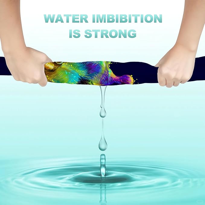 Giraffe Hand Towels Set of 2 - Colorful Fingertip Polyester Cotton Soft Bath Towels for Bathroom, Kitchen, Hotel, Spa - 14"X28"