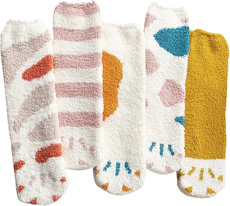 Benefeet Sox Cute Animal Fuzzy Socks for Women Girls Funny 3D Animal Cozy Socks Fluffy Slipper Socks Plush Comfy Soft Socks